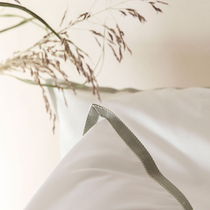 Taie d'oreiller en percale de coton prestige 120 fils, VOLUPTÉ PURE