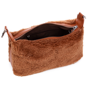 Atzara bolso de mano de pelo suave.