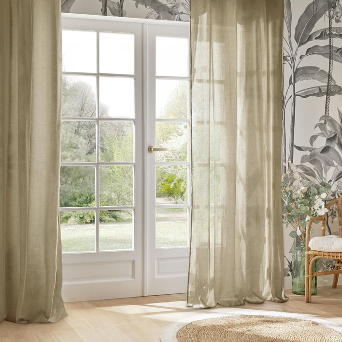 Voilage "Paxta" 135x240cm beige lin