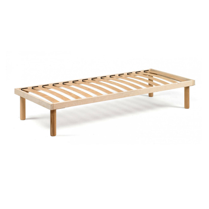 Rete letto matrimoniale Pietra, Rete ortopedica a doghe in legno, 100% Made in Italy, Cm 160x190h 31