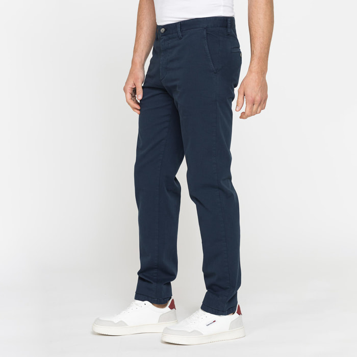 PANTALONE CHINO DA UOMO IN GABARDINA LEGGERA DI COTONE
