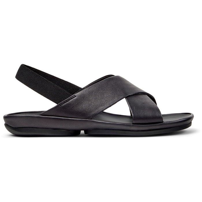 Sandalias - CAMPER Right Isla - Negro - Cuero liso