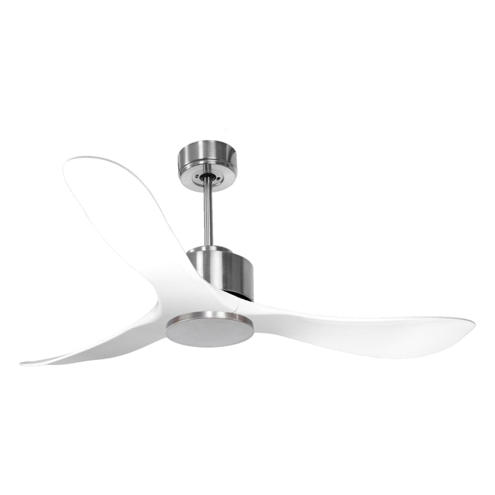 Ventilateur de plafond Wifi Moteur à courant continu Télécommande Hypersilence Mémoire Shopify Vendible (AUTOMATIQUE) 40   W argent