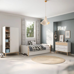 Armario juvenil Misty Breeze Blanco - Oak Soft