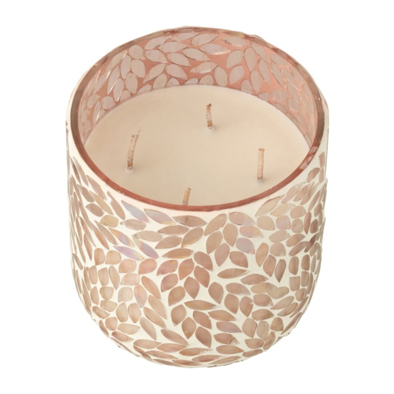 J-Line bougie parfumée Tender Rose - verre - rose - medium - 70H