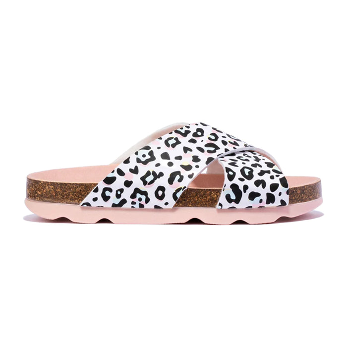 Sandalias De Niña Bio En Leopardo Multicolor B&W