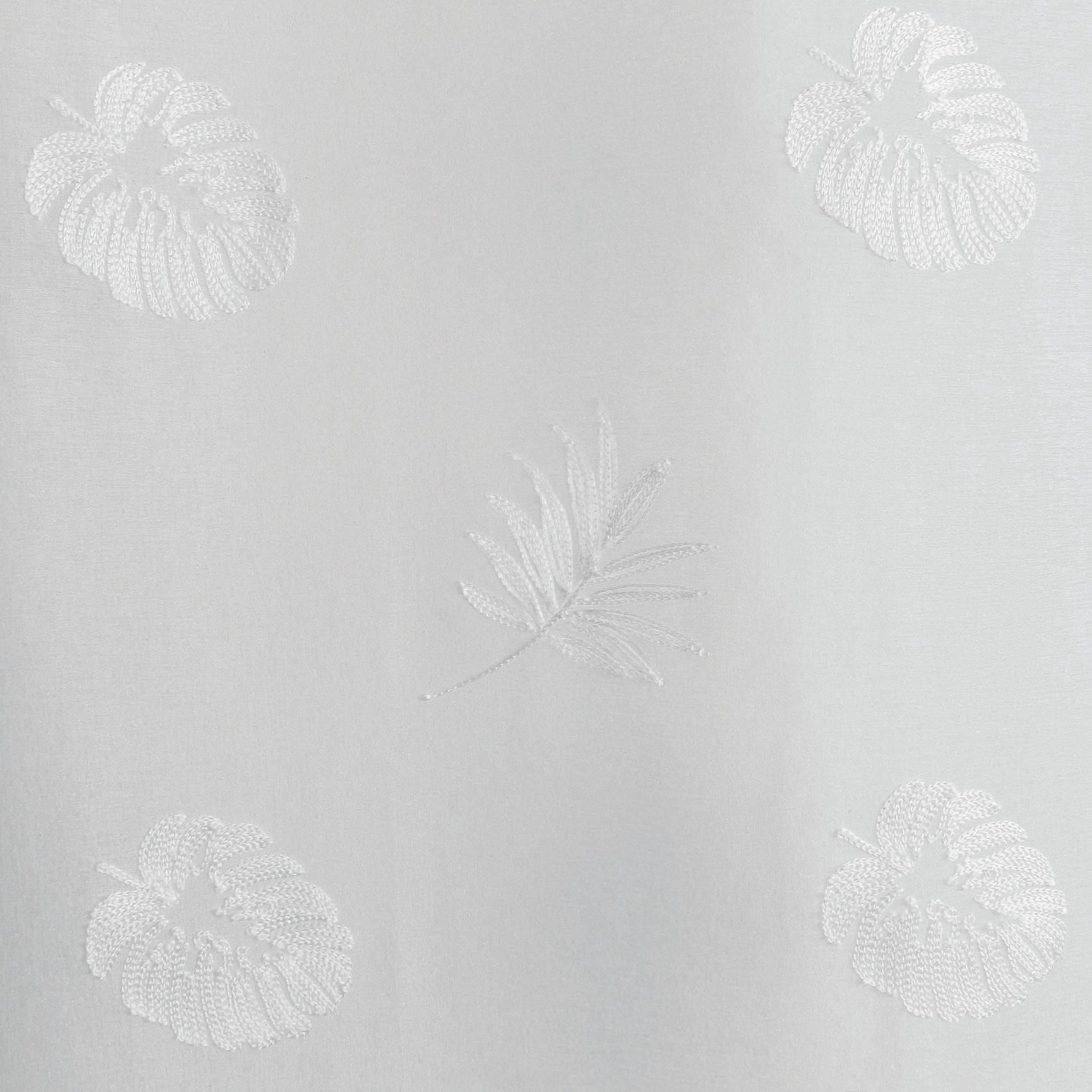 Voilage imprimé à étamine - Blanc