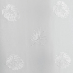 Voilage imprimé à étamine - Blanc