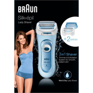 Rasoir électrique femme BRAUN Silk-épil LS5160 WD BLEU