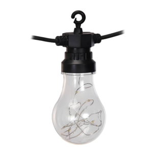 Guirnalda de 10 luces led blanca cálida con temporizador 450cm