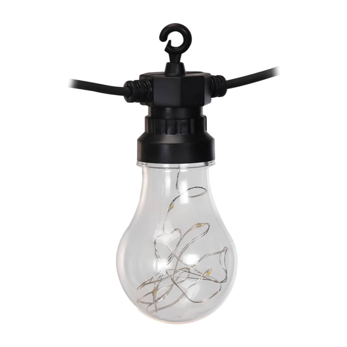 Guirnalda de 10 luces led blanca cálida con temporizador 450cm