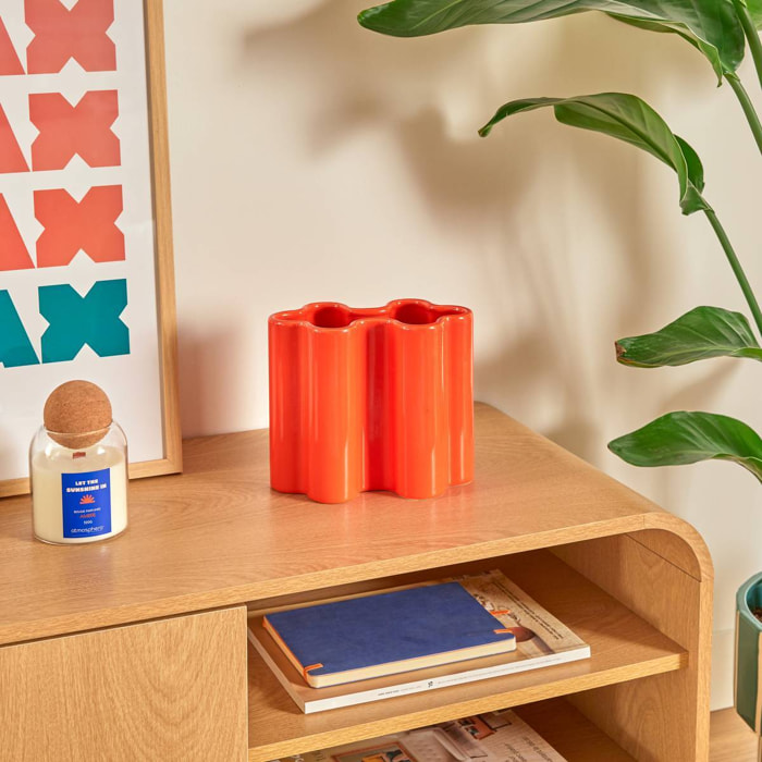 Vase Flow orange H17,2cm