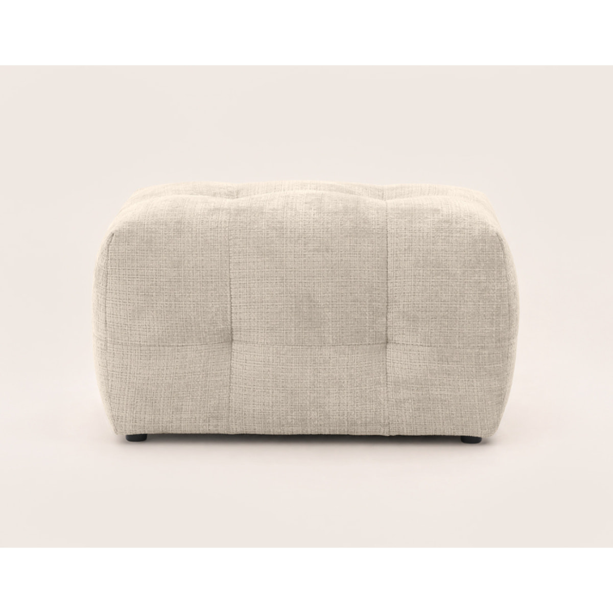 Diane - pouf en velours texturé - Beige