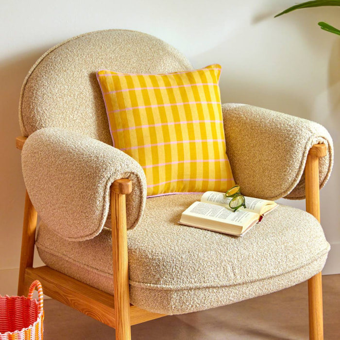 Coussin Poolside 40x40cm jaune