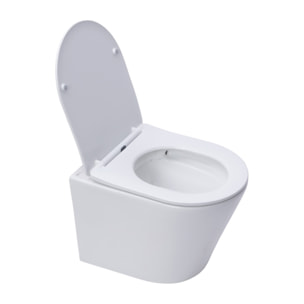 Pack WC bâti-autoportant + WC SAT sans bride + Abattant SoftClose + Plaque blanche (SMART-Infinitio-M270)