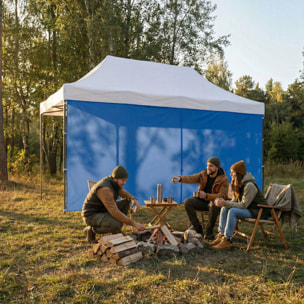 Telo laterale per gazebo da giardino 3X4,5 M. Telo con velcro vari colori blu
