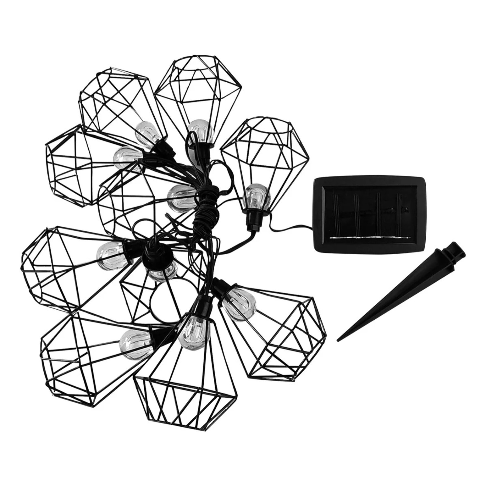 Guirlande solaire MILY 10 cages 3.9M