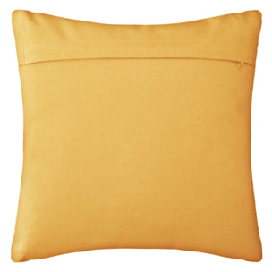 Coussin - motifs otto - coton - jaune ocre - 38x38 cm