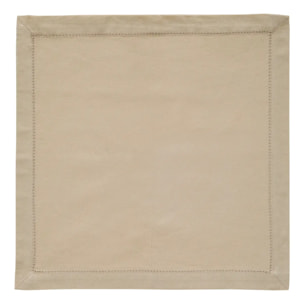 Serviette de table Jane 40x40 beige lin en coton