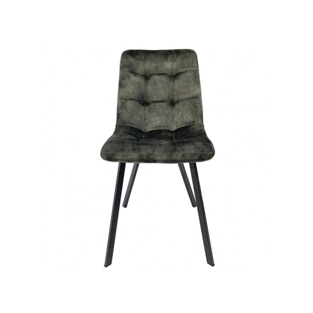 Chaise capitonnée en velours - HERBY