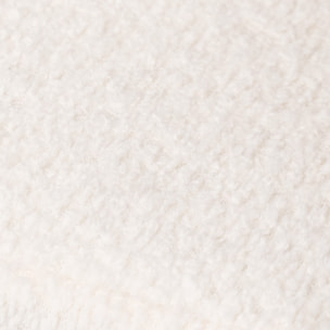Lot de 2 chaises noires, cannage et tissu bouclé - PAULA