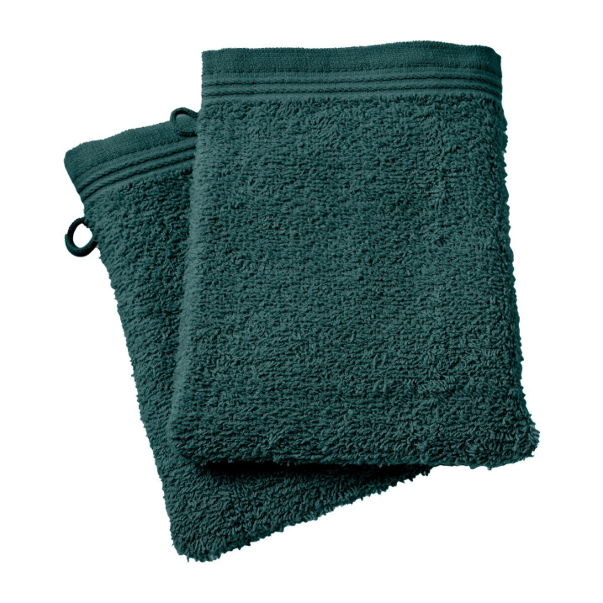 Lot de 2 gants de toilette "Spa" 15 x 21 cm / 400 gr/m² - Couleur: "Spa" Emeraude