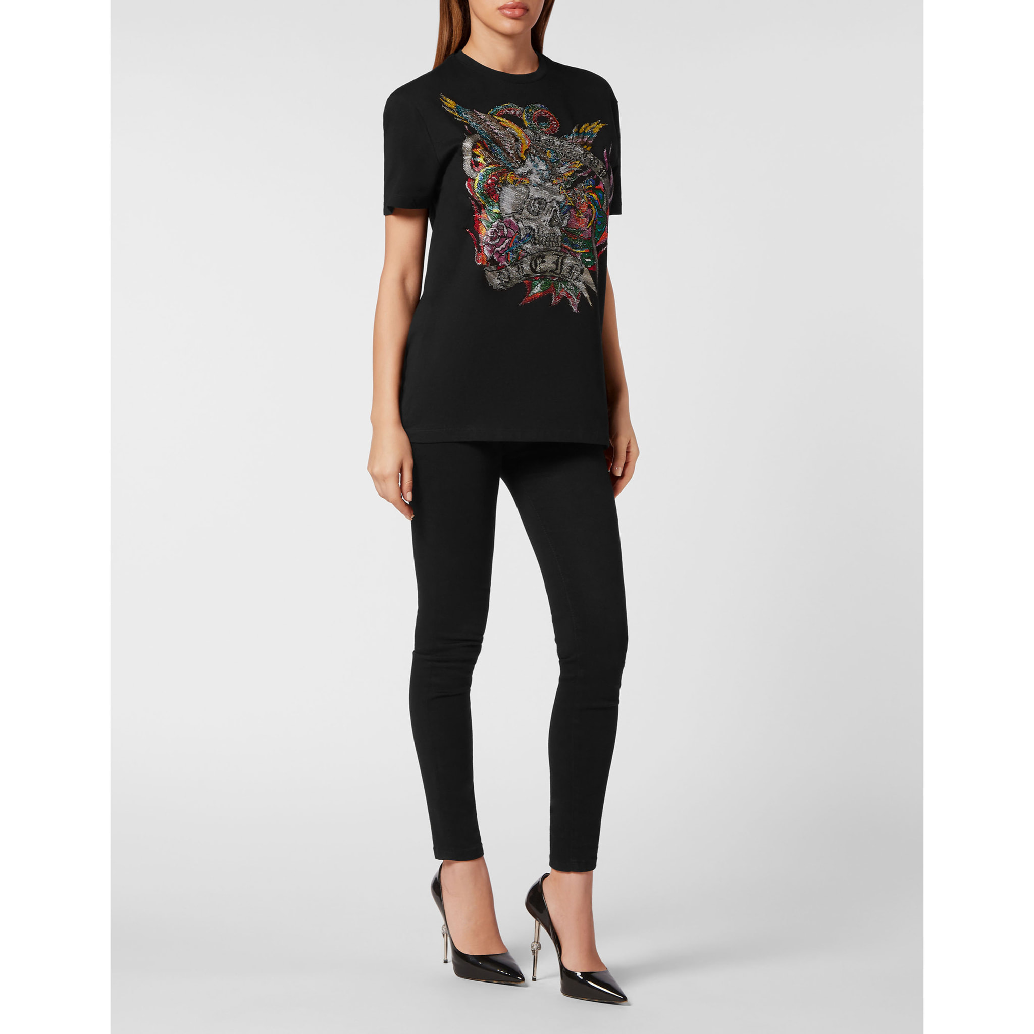 PHILIPP PLEIN T-Shirt Round Neck TATTOO