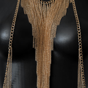 Body Chain Dorado - Modelo Multicapa Triángulo