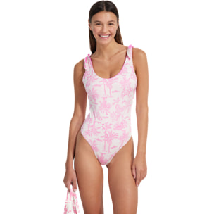 Costume mare donna intero double face palma Noidinotte