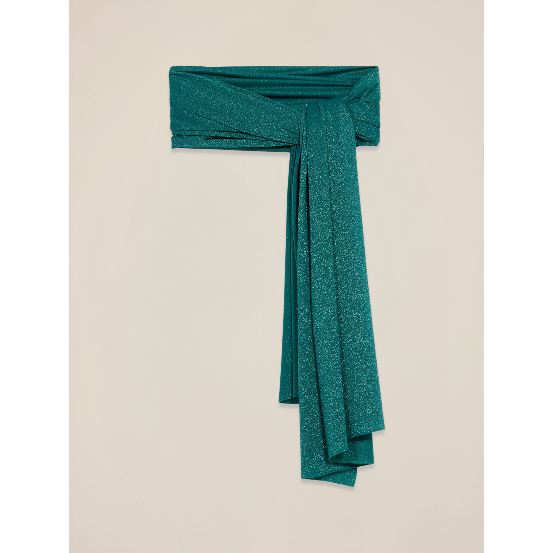 Oltre - Estola de jersey de lurex - Petrol Blue