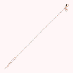Bracciale Rosario con Pietra Naturale Quarzite Bianca