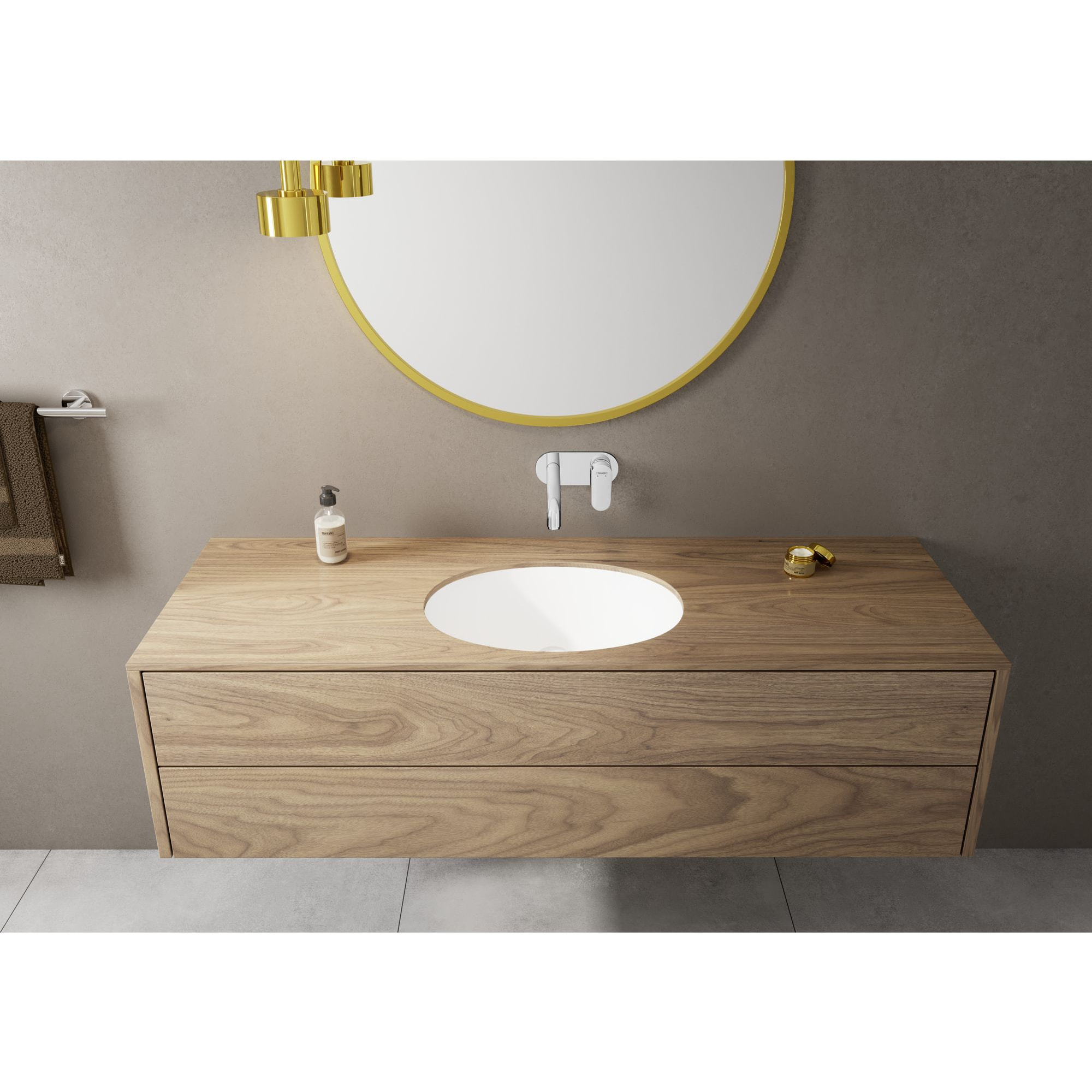 Mitigeur lavabo encastré mural Vernis Blend Chromé