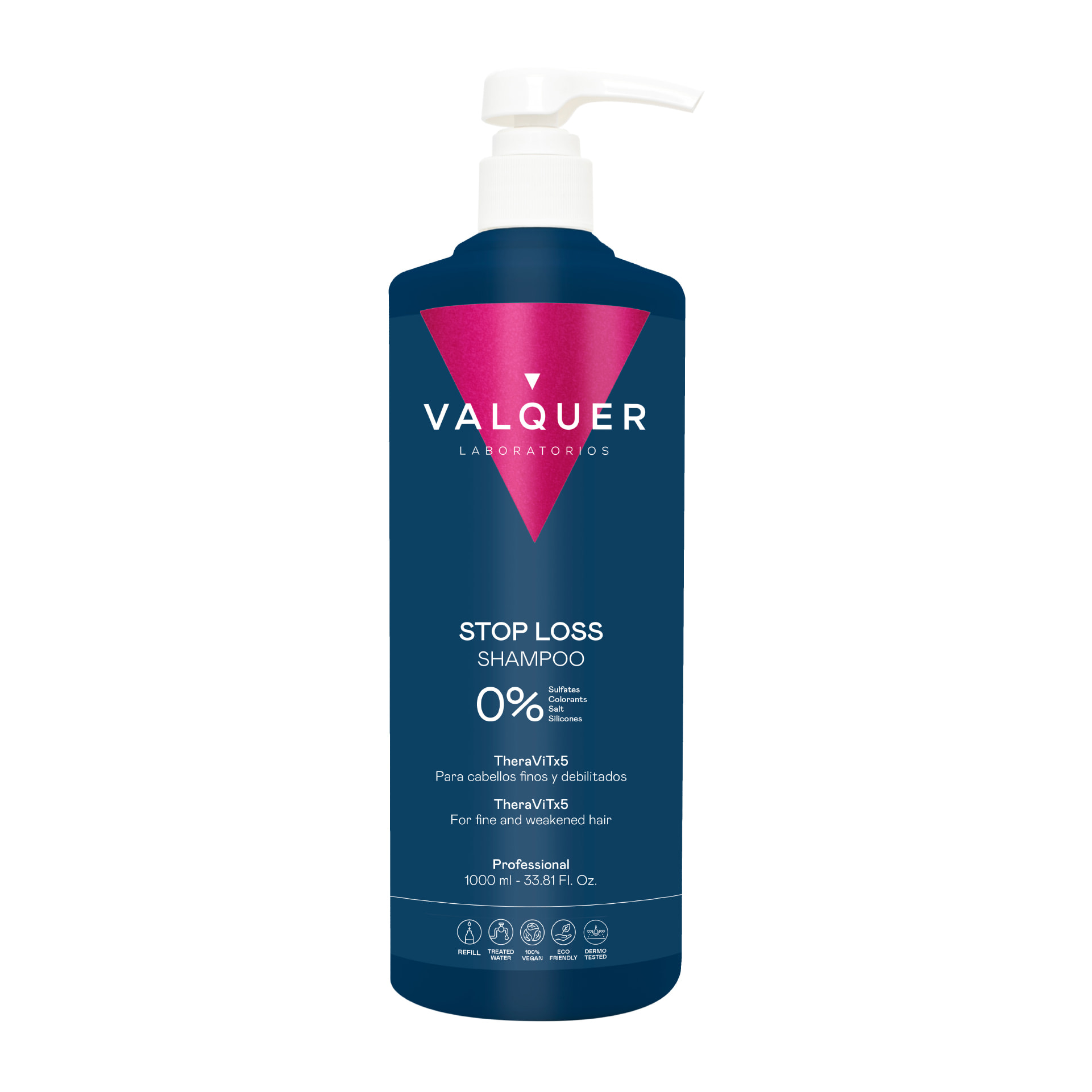 Valquer Champú Zero % anticaida Stop Loss- 1000 ml
