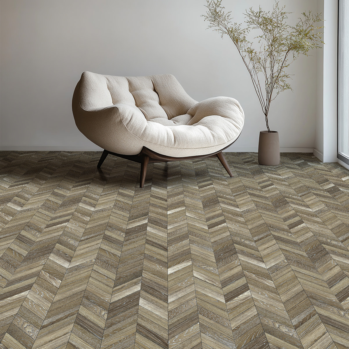 Revêtement sticker sol - PARQUET BOIS DU KANSAS - Rouleau adhésif Protection Anti-dérapant