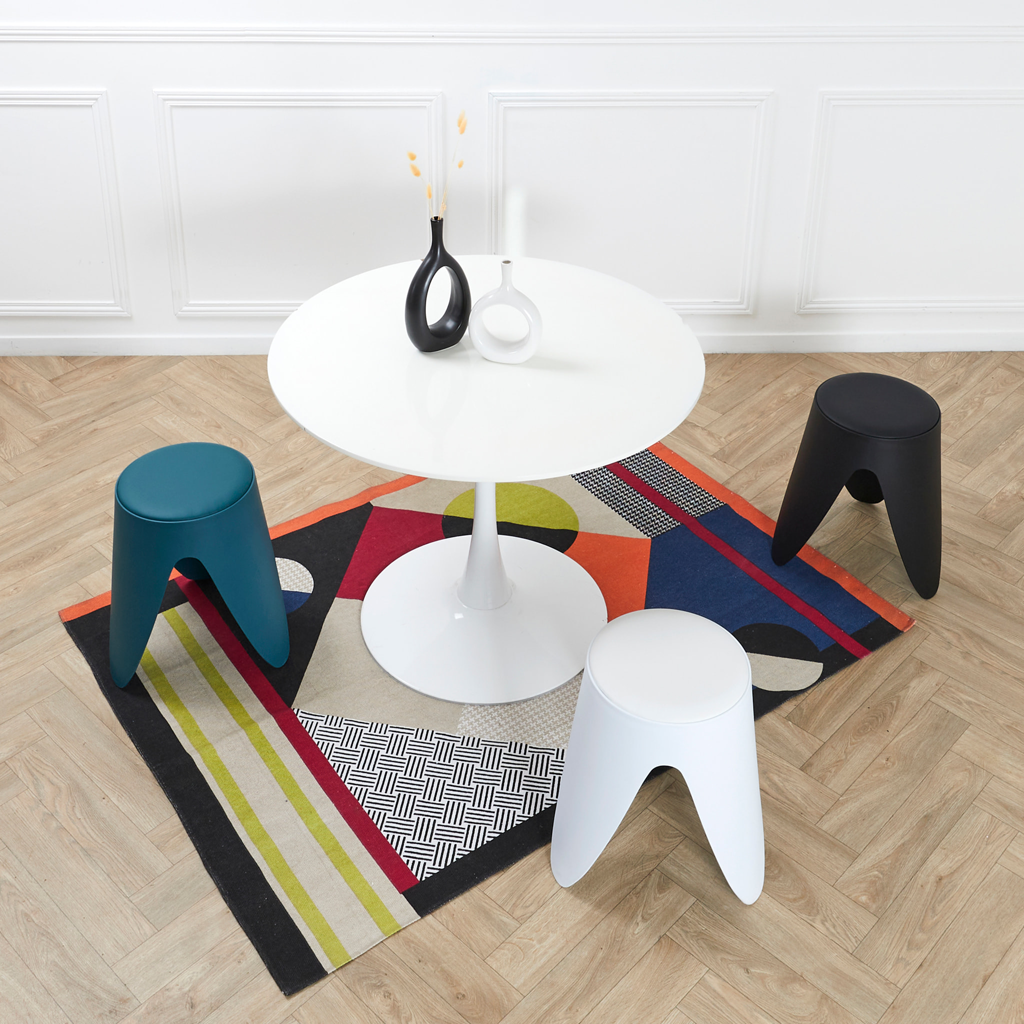 Tabouret Eve Bleu Canard M6