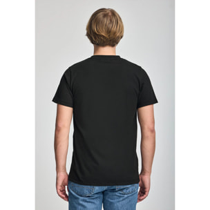 Camiseta negra con cuello redondo y bordado Rigby Go