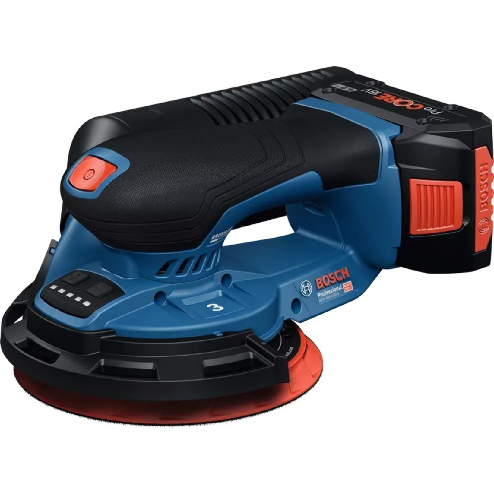 Ponceuse excentrique sans-fil GEX 18V-150-3 Professional - Livrée sans batterie et sans chargeur - BOSCH - L-BOXX -0601372903