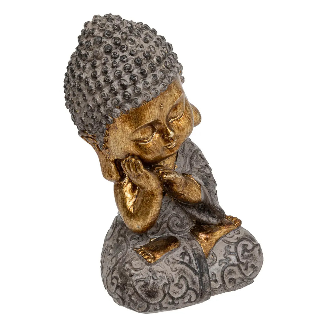 Bouddha Lee H.14cm résine assorti