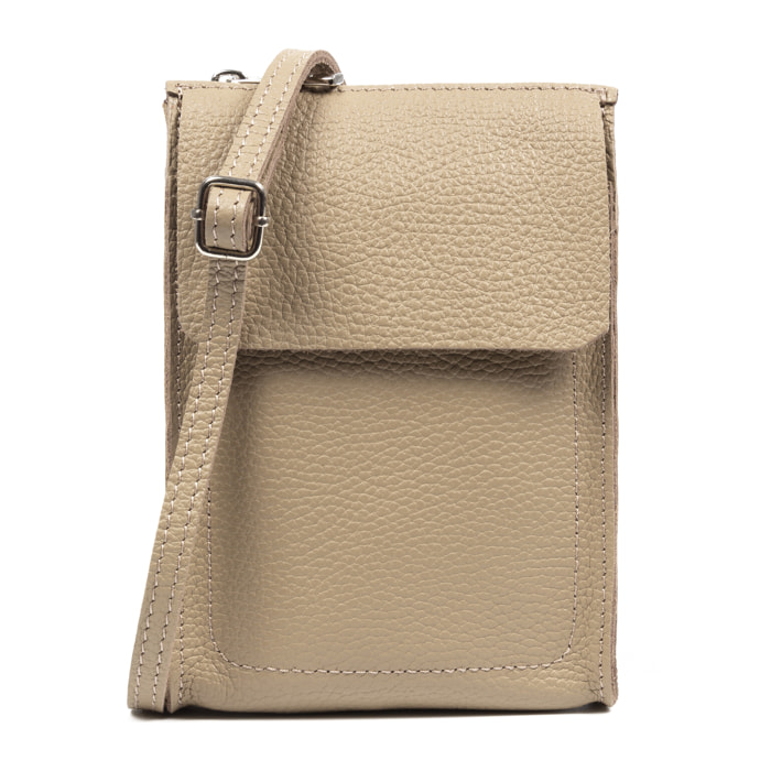 Albaretto Borsa a tracolla da donna in vera pelle finitura Dollaro