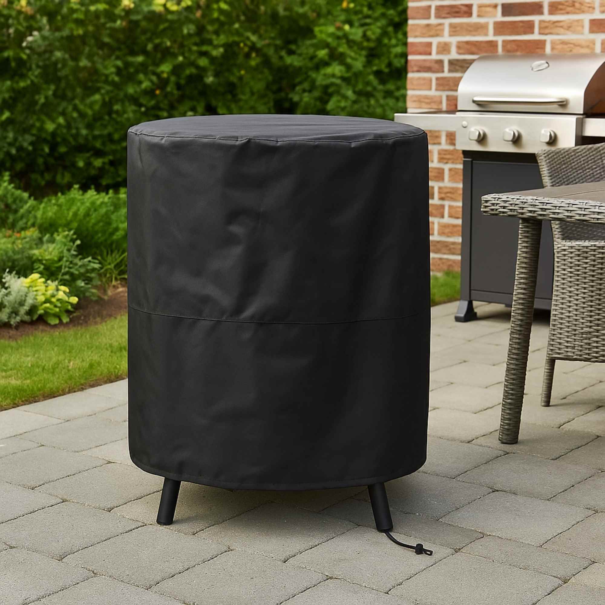 Fundas para Barbacoa Redonda y Esférica de 70 cm - Impermeable y con Protección UV - Fabricada en Poliéster 600D