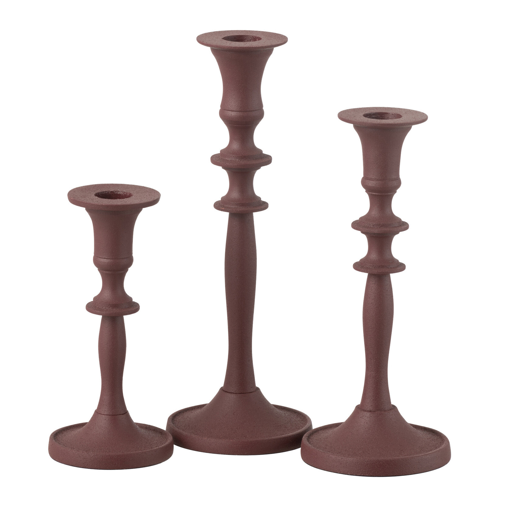 J-Line chandelier Classique - aluminium - bordeaux - set de 3