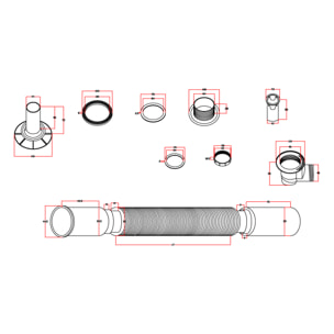 Bonde Diamètre 90 mm pour receveur - Capot Chrome - Evacuation Horizontale