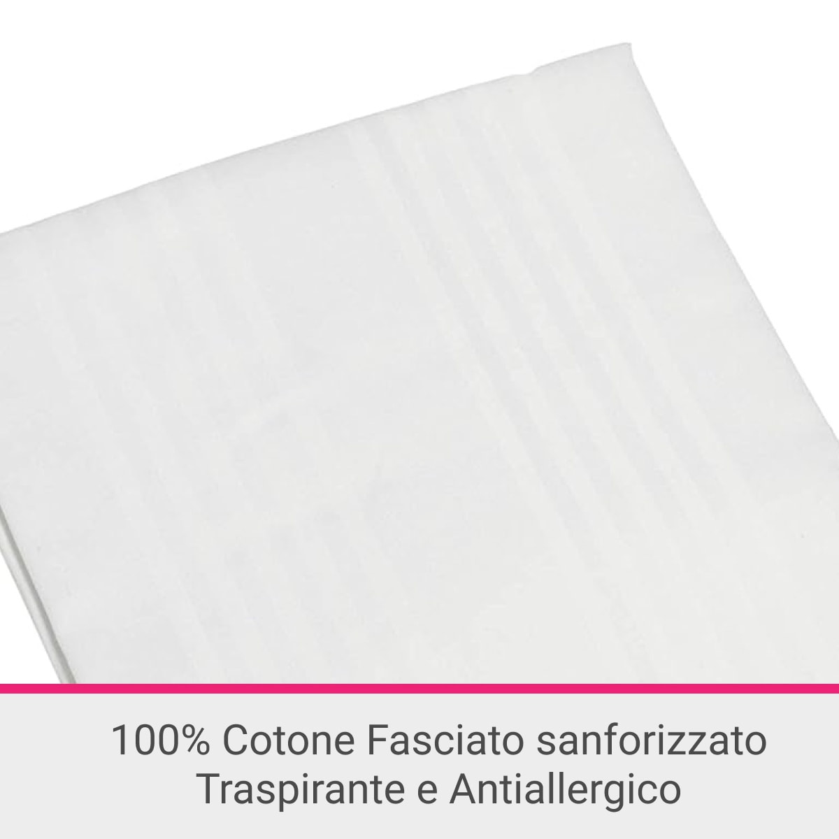 Coprimaterasso fasciato con elastico IPERSAN Puro Cotone Bianco