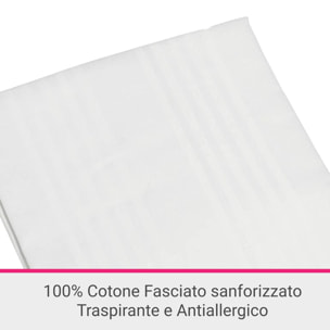 Coprimaterasso fasciato con elastico IPERSAN Puro Cotone Bianco