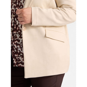 Fiorella Rubino - Blazer en tejido efecto usado - Beige