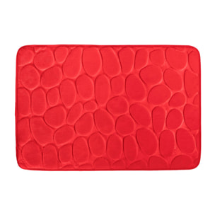 Tapis de bain Microfibre PEBBLE Rouge MSV