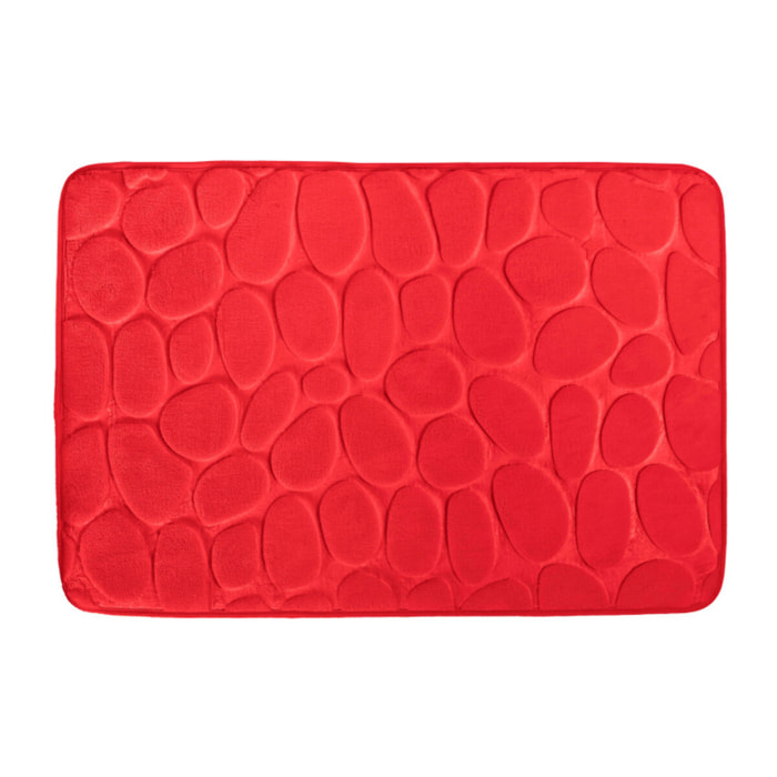 Tapis de bain Microfibre PEBBLE Rouge MSV