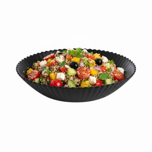 Assiette creuse noire 20 cm Bloom - Luminarc