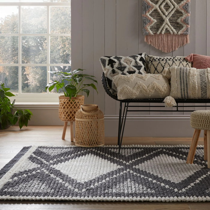 Tapis style berbere ZAID Monochrome