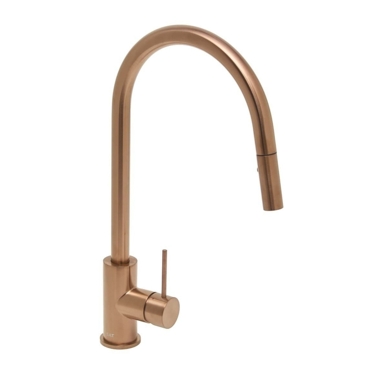 Aurum mitigeur évier à levier sur pied 44 cm avec douchette extractible 2 jets, or rose brossé (SATBAUR286BRG)